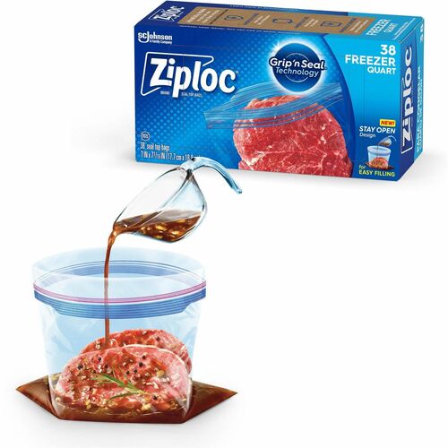 Ziploc® SJN351177CT Grip n' Seal Freezer Bags