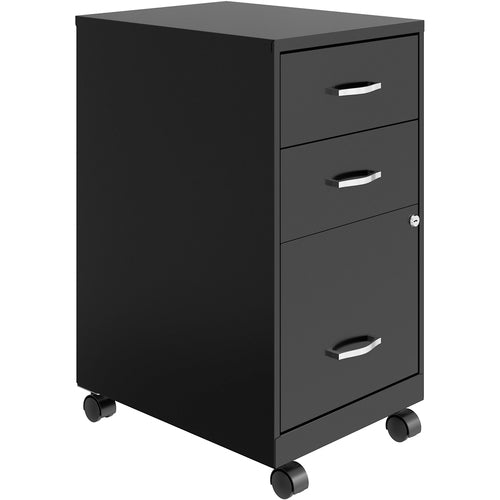 NuSparc NPRVF318CMBK 3-Drawer Organizer Metal File Cabinet
