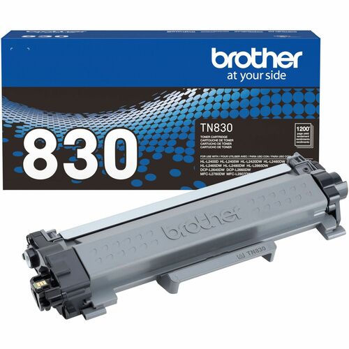 Brother BRTTN830 Original Standard Yield Laser Toner Cartridge - Black - 1 Each