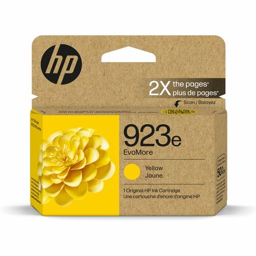 HP HEW4K0T6LN EvoMore 923e Original High Yield Inkjet Ink Cartridge - Yellow - 1 Each