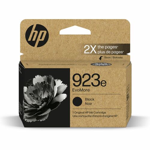 HP HEW4K0T7LN EvoMore 923e Original High Yield Inkjet Ink Cartridge - Black - 1 Each