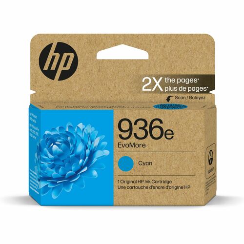 HP HEW4S6V3LN EvoMore 936e Original High Yield Inkjet Ink Cartridge - Cyan - 1 Each