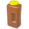 Globe Scientific 108020A Container 24 Hour Urine Collection 2000mL (2 Liter) Affixed Screwcap Amber