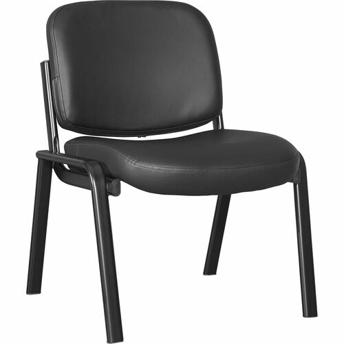Lorell LLR84595 Deluxe Leather 4-Leg Guest Chair