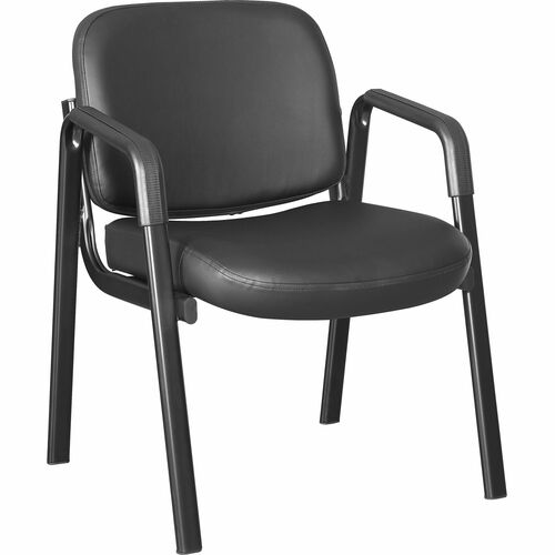 Lorell LLR84594 Deluxe Leather 4-Leg Guest Chair