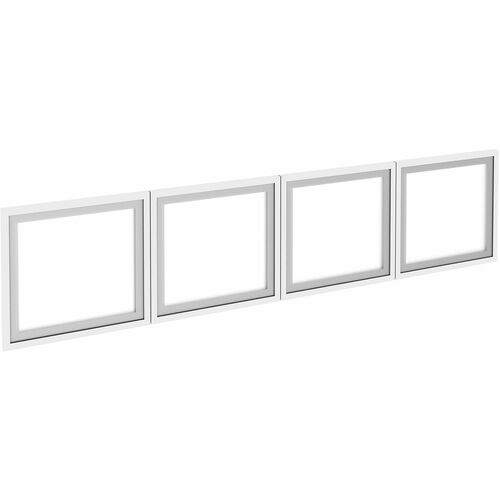 Lorell LLR59713 Desk-Mount Hutch Frosted Glass Door