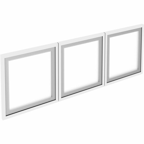 Lorell LLR59710 Desk-Mount Hutch Frosted Glass Door