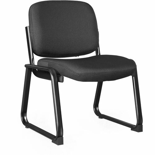 Lorell LLR84596 Black Fabric Guest Chair