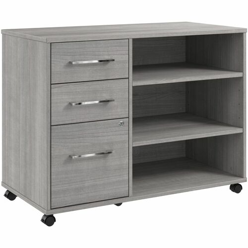 Bush Business Furniture BSHHUF140PG Hustle Office Storage Cabinet with Wheels