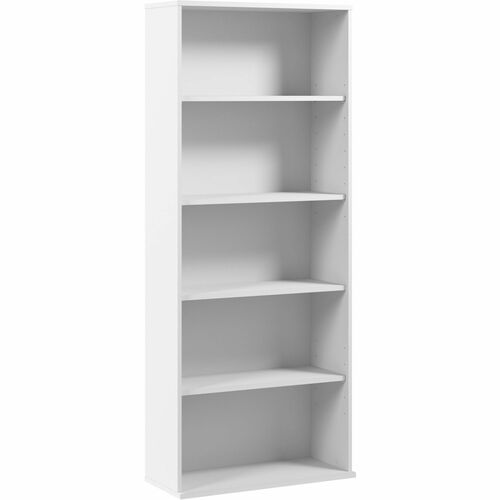 Bush Business Furniture BSHHUB230WH Hustle Tall 5 Shelf Bookcase