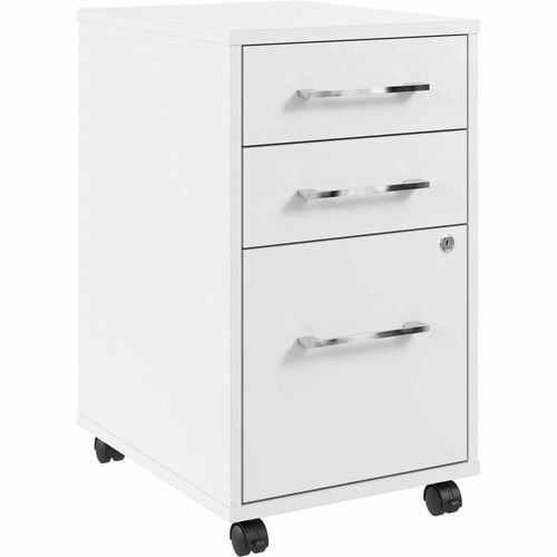 Bush Business Furniture BSHHUF116WH Hustle 3 Drawer Mobile File Cabinet