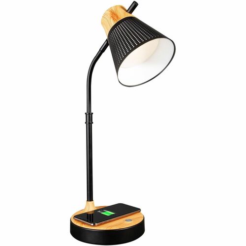 OttLite OTTCSAQA4K9SHPR Wireless Charging LED Table Lamp