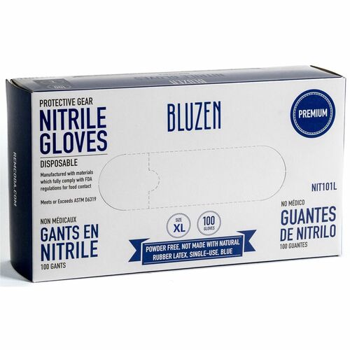 BLUZEN RMLNIT101XLCT Disposable Nitrile Gloves