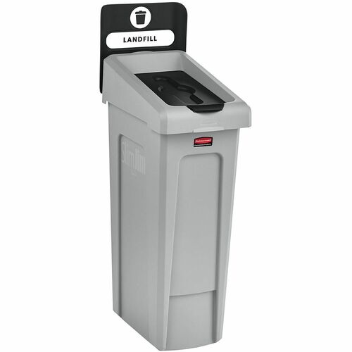 Rubbermaid Commercial RCP2185053 Slim Jim Recycling Station 1-Stream Landfill, 23 Gal
