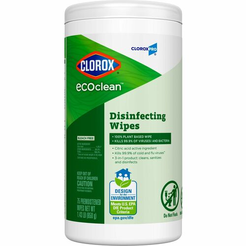 CloroxPro CLO60605 EcoClean Disinfecting Wipes