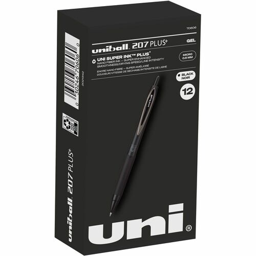 uniball UBC70606 207 Plus Retractable Gel Pens