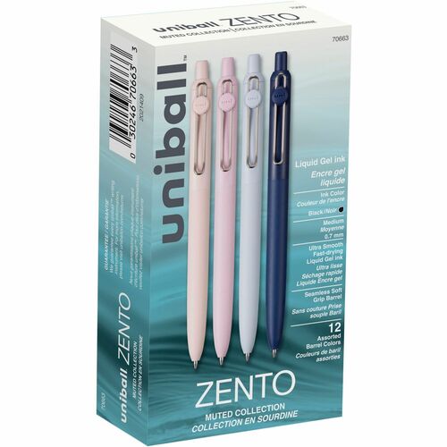 uniball UBC70663 Zento Retractable Liquid Gel Pens