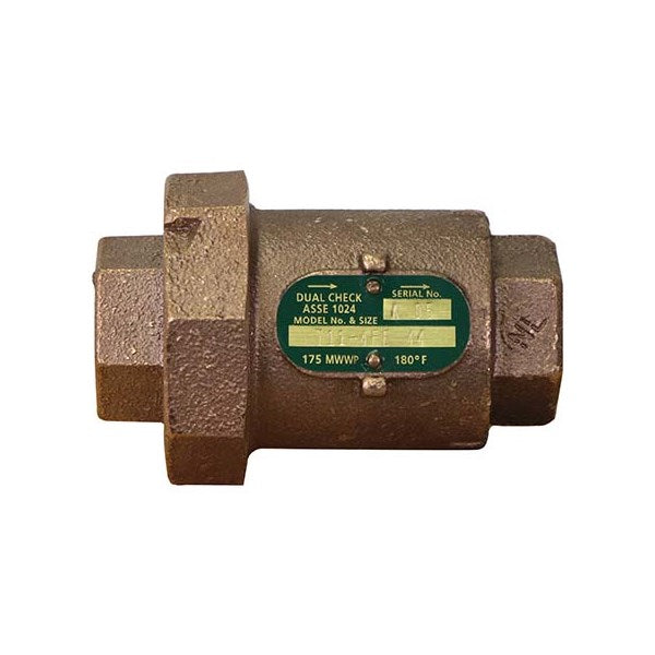 A.Y. McDonald 5135-474 711-4Fe 44 Inline Dual Chk 1 Fnptx1 Fnpt-Nl