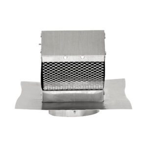 Lambro 109R 4 Inch Aluminum Roof Exhaust Vent – Damper – Screen – 1.75 Inch Pipe