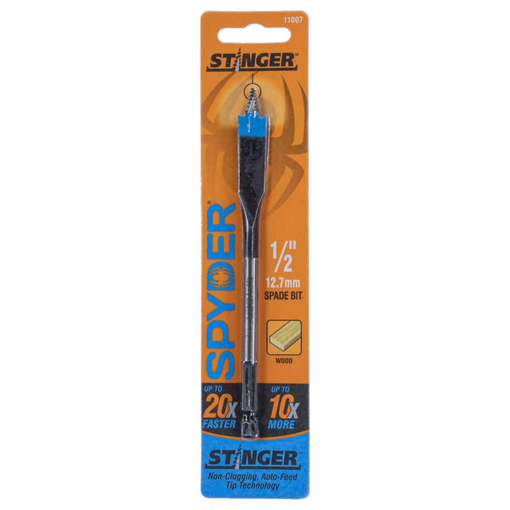 Spyder 11007 Spyder Stinger 1/2-In X 6-In Woodboring Spade Drill Bit