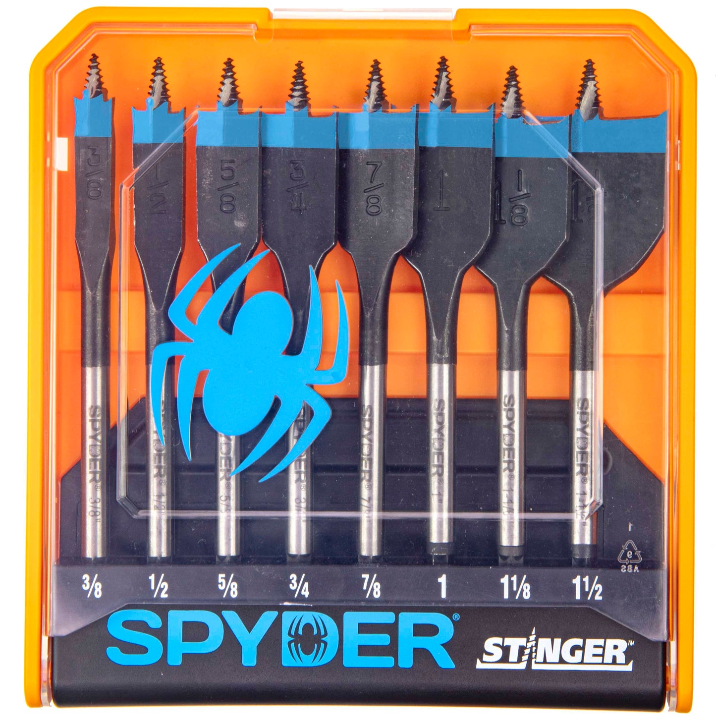 Spyder 11026 Spyder 8-Piece X 6-In Woodboring Spade Drill Bit Set