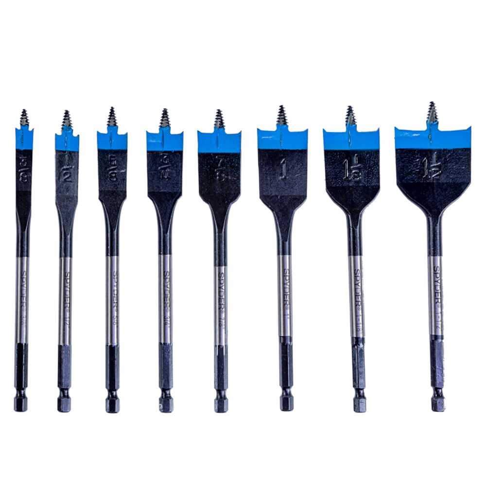 Spyder 11026 Spyder 8-Piece X 6-In Woodboring Spade Drill Bit Set