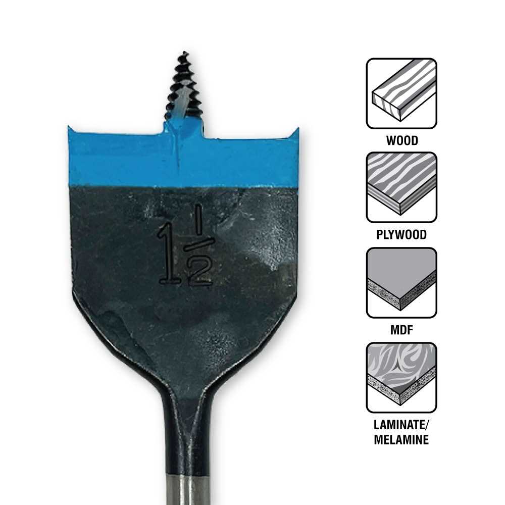 Spyder 11033 Spyder 2-Piece 1-In X 6-In Woodboring Spade Drill Bit