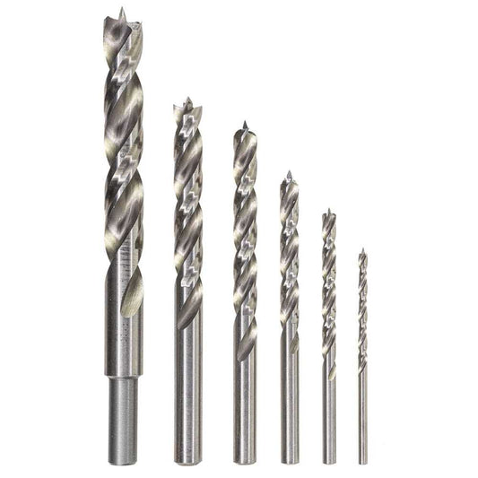 Spyder 11035 Spyder 6-Piece X Assorted Woodboring Brad-Point Drill Bit Set