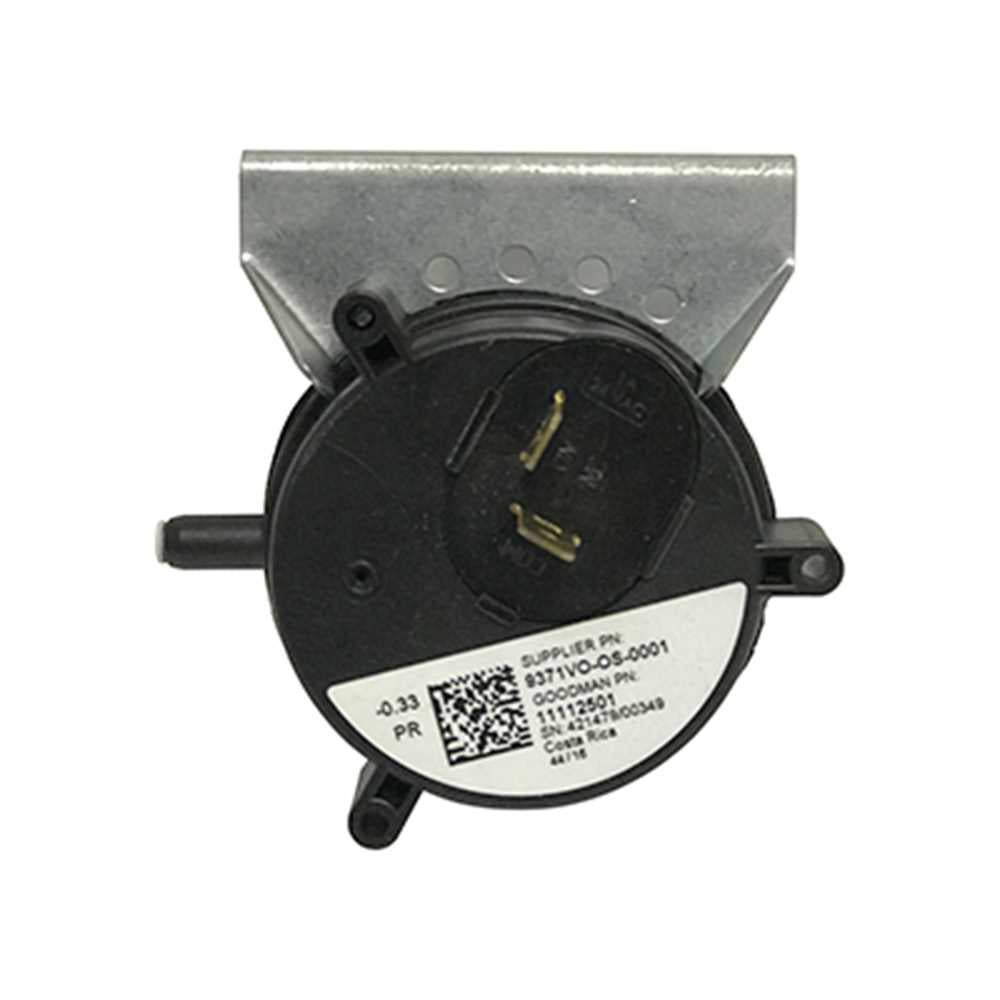 Goodman-Amana 11112501S Pressure Switch, Single Pack, -0.33 in wc, 24 V, Plastic