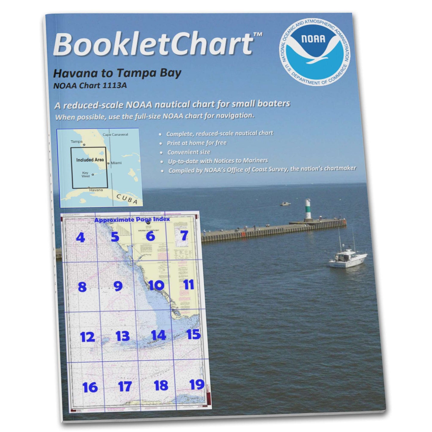 Paradise Clay CB1113 HISTORICAL NOAA Booklet Chart Havana to Tampa Bay (Oil and Gas Leasing Areas)