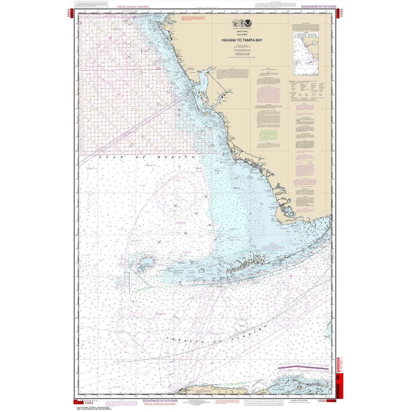 Paradise Clay NO_1113A HISTORICAL NOAA Havana to Tampa Bay (Oil and Gas Leasing Areas)