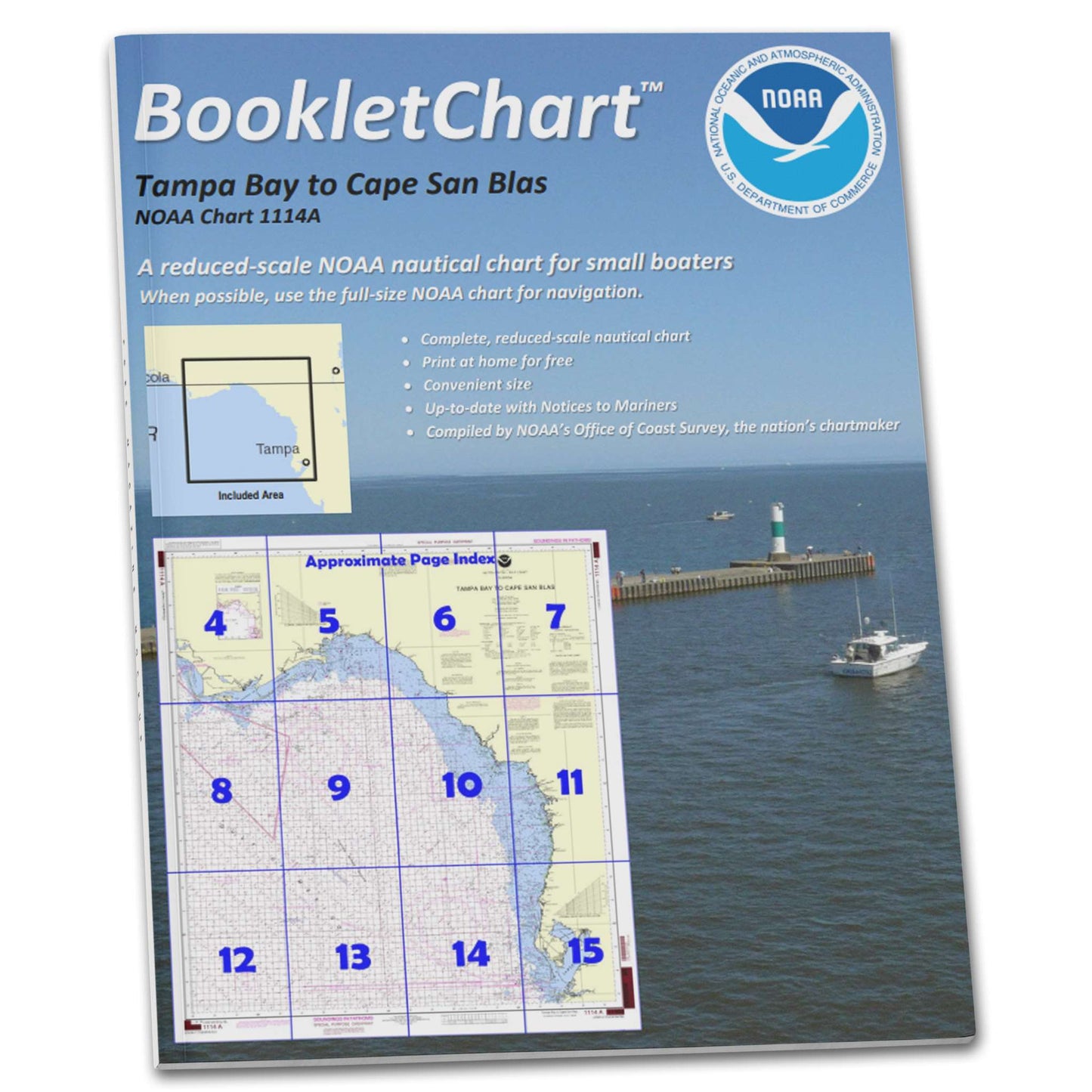 Paradise Clay CB1114 HISTORICAL NOAA Booklet Tampa Bay to Cape San Blas (Oil and Gas Leasing Areas)