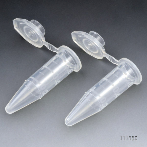Globe Scientific 111550 Microcentrifuge Tube 0.6mL PP Attached Flat Top Cap Graduated