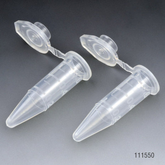 Globe Scientific 111550 Microcentrifuge Tube 0.6mL PP Attached Flat Top Cap Graduated