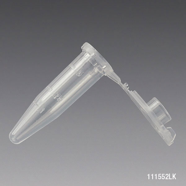 Globe Scientific 111552LK Microcentrifuge Tube 0.5mL PP Attached Locking Snap Cap Graduated Natural Lot Certified Rnase Dnase Pyrogen ATP and Human DNA Free