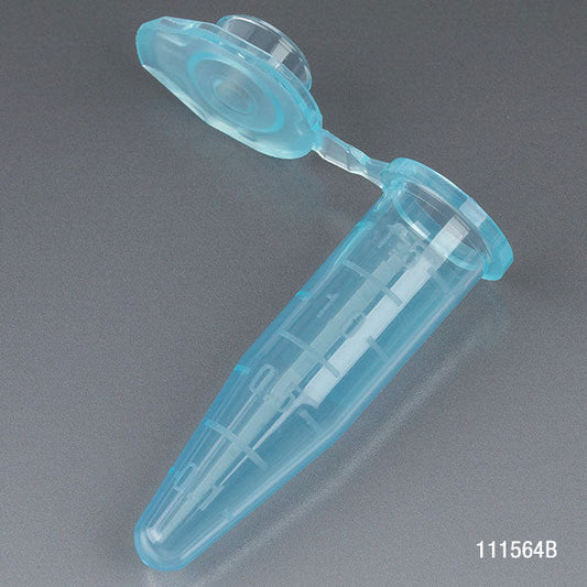 Globe Scientific 111564 Microcentrifuge Tube 1.5mL PP Attached Snap Cap Graduated Natural Certified Rnase Dnase and Pyrogen Free 500/Stand Up Zip Lock Bag