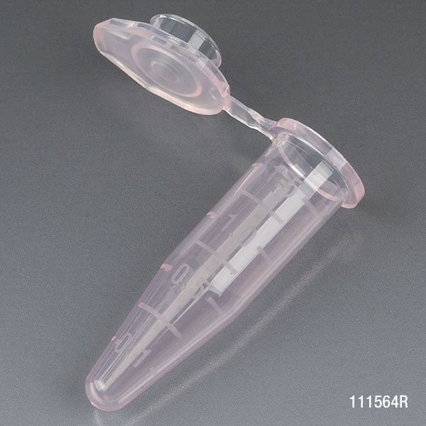 Globe Scientific 111574AST Microcentrifuge Tube 2.0mL PP Attached Snap Cap Graduated Assorted Colors Certified Rnase Dnase and Pyrogen Free 500/Stand Up Zip Lock Bag