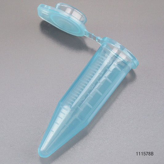 Globe Scientific 111578B Diamond Midi Centrifuge Tube 5.0mL PP Attached Snap Cap Graduated Blue 50/Bag 4 Bags/Unit