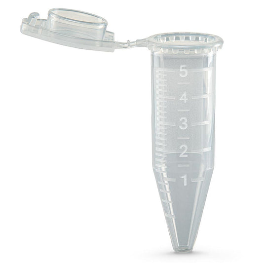 Globe Scientific 111578G Diamond Midi Centrifuge Tube 5.0mL PP Attached Snap Cap Graduated Green 50/Bag 4 Bags/Unit