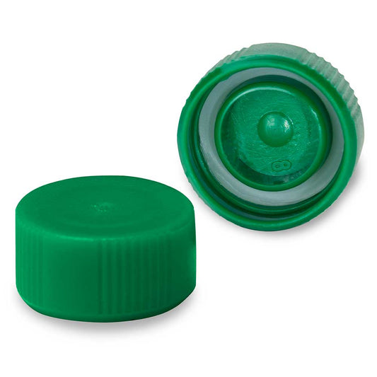 Globe Scientific 111671G Screw Cap for Microtube with O-Ring Green