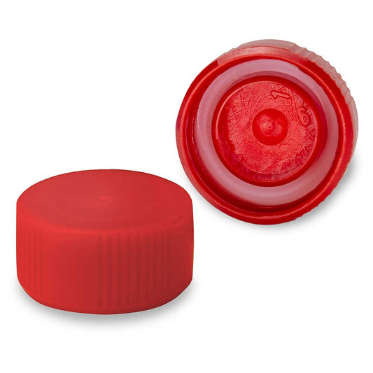 Globe Scientific 111671R Screw Cap for Microtube with O-Ring Red