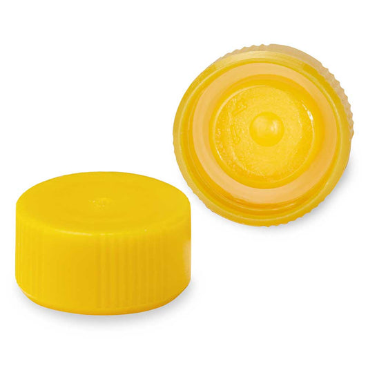 Globe Scientific 111671Y Screw Cap for Microtube with O-Ring Yellow