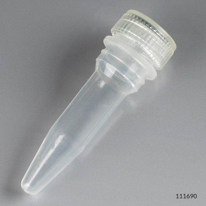 Globe Scientific 111702 Microtube 0.5mL Self-Standing PP No Cap