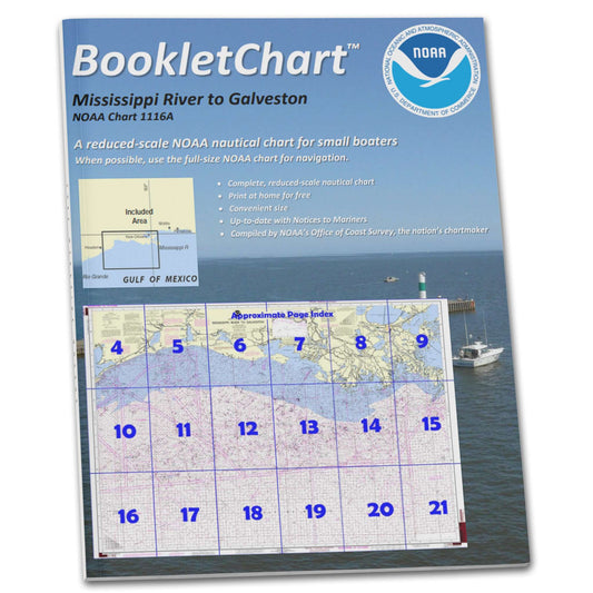 Paradise Clay CB1116 HISTORICAL NOAA Booklet Mississippi River to Galveston (Oil and Gas Leasing Areas)