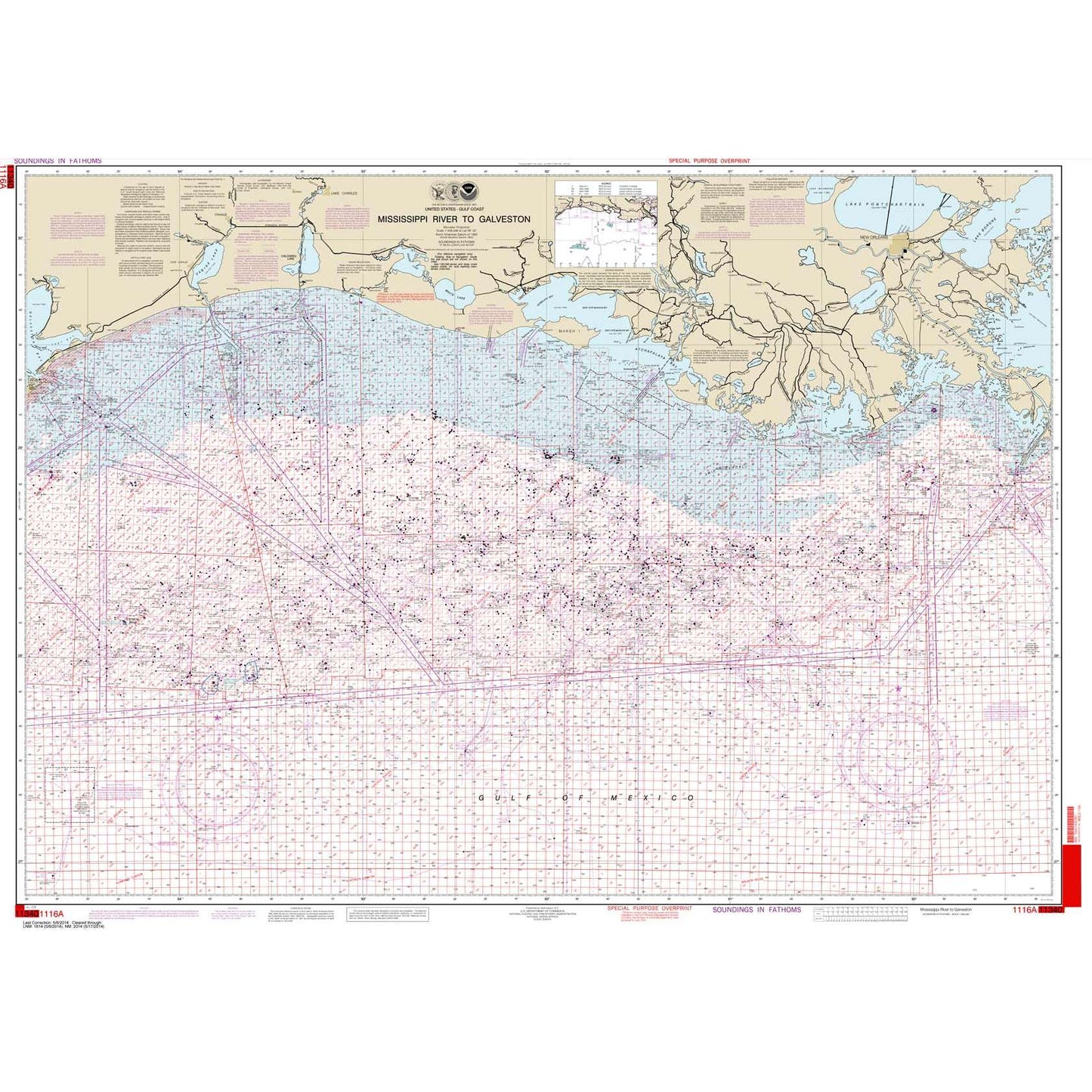 Paradise Clay NO_1116A HISTORICAL NOAA Mississippi River to Galveston (Oil and Gas Leasing Areas)