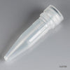 Globe Scientific 111710 Microtube 1.5mL Attached Screw Cap for Color Insert with O-Ring STERILE PP 500/Bag 2 Bags/Unit