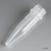 Globe Scientific 111710 Microtube 1.5mL Attached Screw Cap for Color Insert with O-Ring STERILE PP 500/Bag 2 Bags/Unit