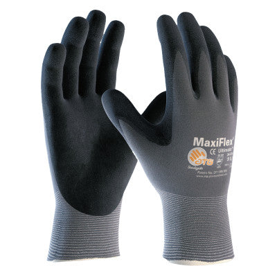 Pip 34-874/L Maxiflex Ultimate 15G Gry Nylon Shell Blk Micro (12 PR)