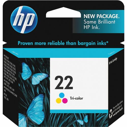 HP HEWC9352AN 22 (C9352AN) Original Standard Yield Inkjet Ink Cartridge - Cyan, Magenta, Yellow - 1 Each