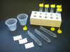 Globe Scientific 112019R Uri-Pak Urine Collection System 12mL Flared Top Urine Tube Yellow Snap Caps with Sanitary Grip Collection Cups ID Labels & Rack 100/Bag 5 Bags/Unit